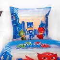 Pościel bawełniana 140x200 PJ Masks niebieska poszewka 70x90 H23