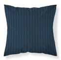 Poszewka adamaszkowa 40x40 denim granatowa jednobarwna paski 1 cm Pure