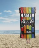 Ręcznik plażowy 70x140 Gamer 70 kolorowy dziecięcy bawełniany