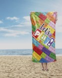 Ręcznik plażowy 70x140 Klocki Lego 62 kolorowy dziecięcy bawełniany