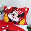 Pościel bawełniana 140x200 Myszka Mini czerwona serca Minnie Mouse poszewka 70x90 August 23