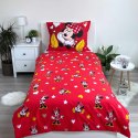 Pościel bawełniana 140x200 Myszka Mini czerwona serca Minnie Mouse poszewka 70x90 August 23