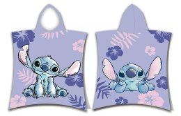 Poncho dla dzieci 50x115 Lilo i Stitch fioletowy ręcznik z kapturem dziecięce August 23