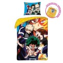 Pościel bawełniana 140x200 My Hero Academia + worek bawełniany poszewka 70x90 5421BL Halantex