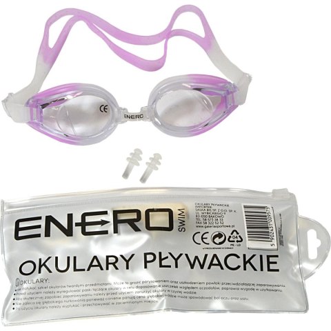 OKULARKI PŁYWACKIE + ZATYCZKI ENERO FIOLETOWE OKULARKI PŁYWACKIE + ZATYCZKI ENERO FIOLETOWE