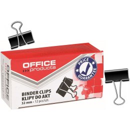 Klipy do dokumentów Office Products 32mm czarne (12)