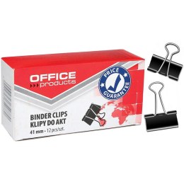 Klipy do dokumentów Office Products 41mm czarne (12)