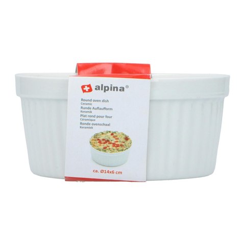 Alpina - Naczynie do pieczenia ceramiczne 14x6,5 cm 600 ml (biały) Alpina - Naczynie do pieczenia ceramiczne 14x6,5 cm 600 ml (biały)