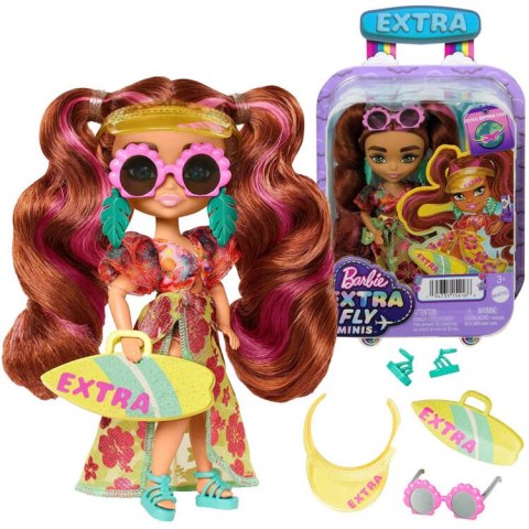 Lalka Barbie Extra Fly Minis w plażowej słonecznej stylizacji ZA5108 Lalka Barbie Extra Fly Minis w plażowej słonecznej stylizacji ZA5108