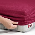 Prześcieradło frotte z gumką 90x200 buraczane 066 grube 200g/m2 KARO