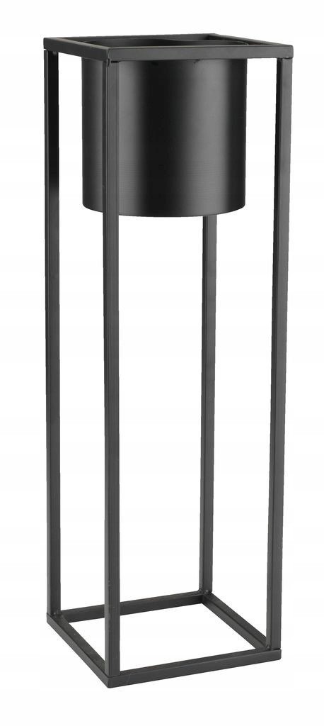 Metalowy Kwietnik Skrzynka Stojak Na Kwiaty Loft Czarny Mat 50 cm Doniczka Metalowy Kwietnik Skrzynka Stojak Na Kwiaty Loft Czarny Mat 50 cm Doniczka