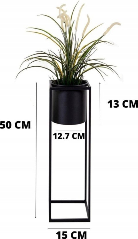 Metalowy Kwietnik Skrzynka Stojak Na Kwiaty Loft Czarny Mat 50 cm Doniczka Metalowy Kwietnik Skrzynka Stojak Na Kwiaty Loft Czarny Mat 50 cm Doniczka