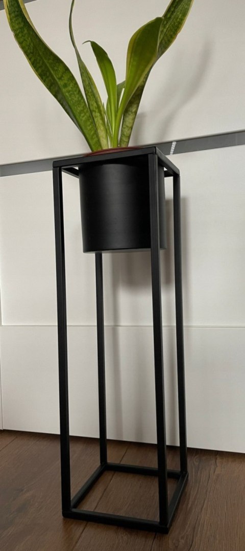 Metalowy Kwietnik Skrzynka Stojak Na Kwiaty Loft Czarny Mat 50 cm Doniczka Metalowy Kwietnik Skrzynka Stojak Na Kwiaty Loft Czarny Mat 50 cm Doniczka