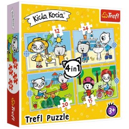 Puzzle Kicia Kocia Trefl 4w1 Dzień Kici Koci 34372