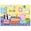 Świnka Peppa puzzle Wspomnienie z wakacji 4w1 3+ Trefl 34359