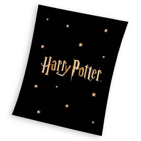 Koc narzuta z mikrofibry 130x170 Harry Potter czarny C24