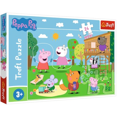 Puzzle Trefl Świnka Peppa 24 el. 24 Maxi Zabawy na polanie 14342