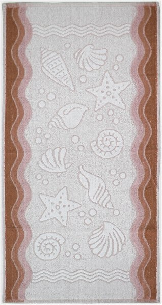 Ręcznik Flora Ocean 40x60 brązowy bawełniany frotte 380 g/m2 Greno