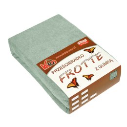 Prześcieradło frotte z gumką 160x220 oliwkowe 013 grube 200g/m2 KARO