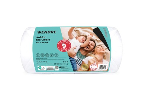 Kołdra Dla Ciebie 220x200 biała letnia mikrofibra 1,20 kg Wendre Kołdra Dla Ciebie 220x200 biała letnia mikrofibra 1,20 kg Wendre