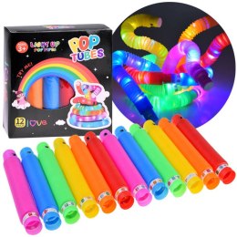 POP TUBE rurki sensoryczne świecące LED 12szt ZA4709