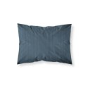 Poszewka adamaszkowa 70x80 denim granatowa jednobarwna paski 1 cm Pure