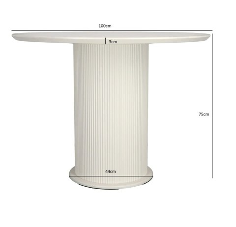 Stół Elia 100cm okrągły czarny Stół Elia 100cm okrągły czarny