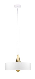 Lampa wisząca 1xE27 EOS WHITE/GOLD