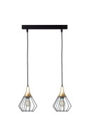 Lampa wisząca 2xE27 SELENE BLACK/GOLD