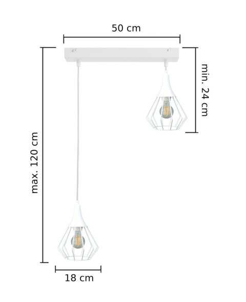 Lampa wisząca 2xE27 SELENE WHITE Lampa wisząca 2xE27 SELENE WHITE
