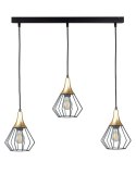 Lampa wisząca 3xE27 SELENE BLACK/GOLD