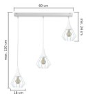 Lampa wisząca 3xE27 SELENE WHITE