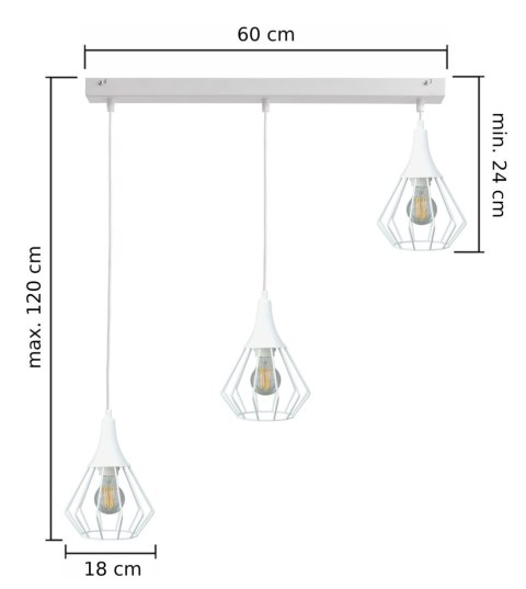 Lampa wisząca 3xE27 SELENE WHITE Lampa wisząca 3xE27 SELENE WHITE