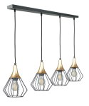 Lampa wisząca 4xE27 SELENE BLACK/GOLD