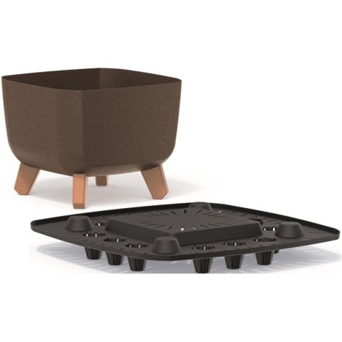 DONICZKA GRACIA SQUARE ECO WOOD 24x24CM - KAWA DONICZKA GRACIA SQUARE ECO WOOD 24x24CM - KAWA