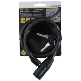 Dunlop - Zapięcie do roweru spiralne na klucz 65 cm (czarny)