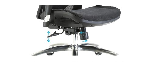 Fotel ergonomiczny ANGEL biurowy obrotowy kalistO Grafitowy Fotel ergonomiczny ANGEL biurowy obrotowy kalistO Grafitowy