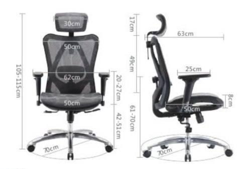 Fotel ergonomiczny ANGEL biurowy obrotowy kalistO Grafitowy Fotel ergonomiczny ANGEL biurowy obrotowy kalistO Grafitowy