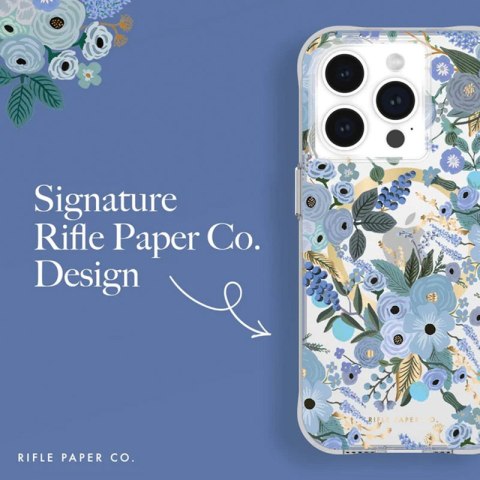 Rifle Paper Clear MagSafe - Etui iPhone 15 Pro (Garden Party Blue) Rifle Paper Clear MagSafe - Etui iPhone 15 Pro (Garden Party Blue)