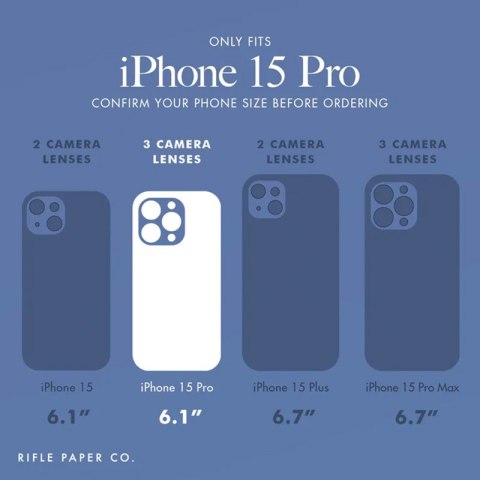 Rifle Paper Clear MagSafe - Etui iPhone 15 Pro (Garden Party Blue) Rifle Paper Clear MagSafe - Etui iPhone 15 Pro (Garden Party Blue)