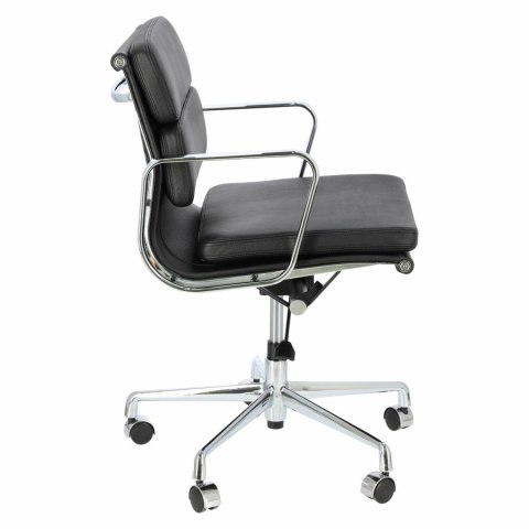 Fotel biurowy CH2171T czarna skóra chrom Fotel biurowy CH2171T czarna skóra chrom