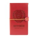 Harry Potter - Skórzany notatnik podróżny Gryffindor 12x19,6 cm (Czerwony)