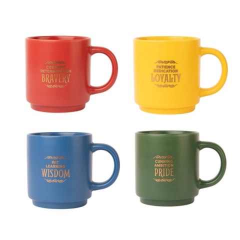 Harry Potter - Zestaw kubków ceramicznych ze stojakiem 300 ml 4 szt. Hogwart Houses Harry Potter - Zestaw kubków ceramicznych ze stojakiem 300 ml 4 szt. Hogwart Houses