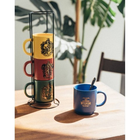 Harry Potter - Zestaw kubków ceramicznych ze stojakiem 300 ml 4 szt. Hogwart Houses Harry Potter - Zestaw kubków ceramicznych ze stojakiem 300 ml 4 szt. Hogwart Houses
