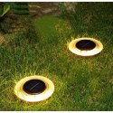 LAMPA SOLARNA DYSKOWA 28 LED DO WBICIA W GRUNT