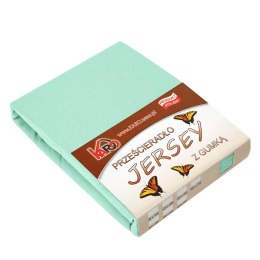 Prześcieradło jersey z gumką 200x220 pistacjowe 014 grube 150g/m2 KARO