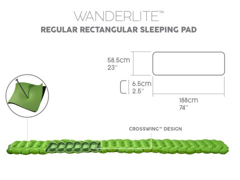Bestway materac karimata pod śpiwór WanderLite 188 x 58,5 x 6,5 cm 69615 Bestway materac karimata pod śpiwór WanderLite 188 x 58,5 x 6,5 cm 69615