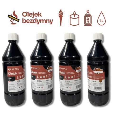 Paliwo olej do lamp, pochodni i świec 1,0L CYNAMON Paliwo olej do lamp, pochodni i świec 1,0L CYNAMON