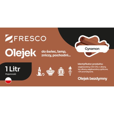 Paliwo olej do lamp, pochodni i świec 1,0L CYNAMON Paliwo olej do lamp, pochodni i świec 1,0L CYNAMON
