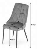 Krzesło IMOLA - beż aksamit x 4